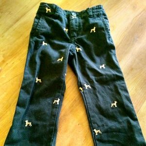 Dress pants with boxer dogs